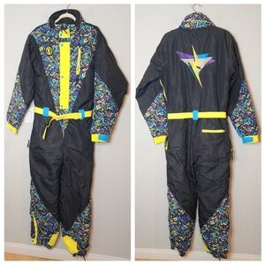 Tipsy Elves Retro Ski Suit with Multicolor Design